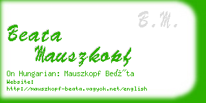 beata mauszkopf business card